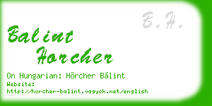 balint horcher business card
